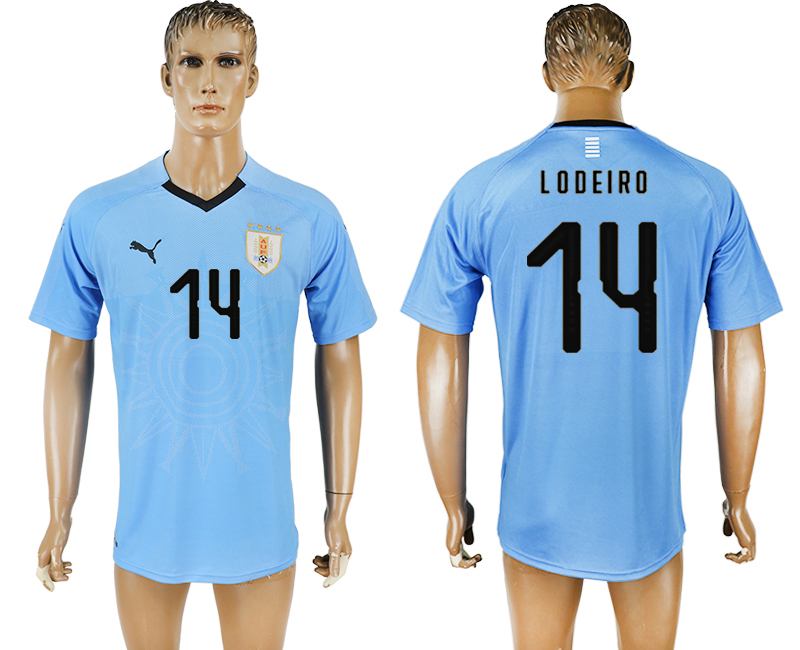 2018 world cup Maillot de foot Uruguay #14 LODEIRO BLUE